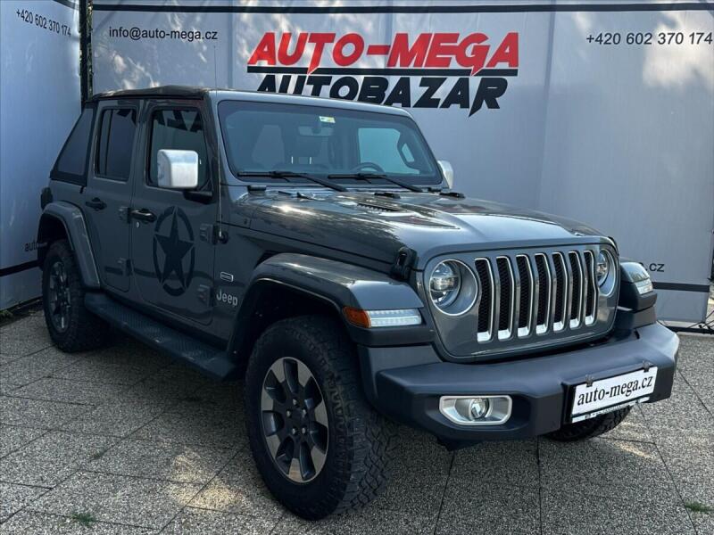 Jeep Wrangler 2,0 SAHARA-OVERLAND-CZ-HARDTOP, terénní, světle šedá, benzin, rv. 2019